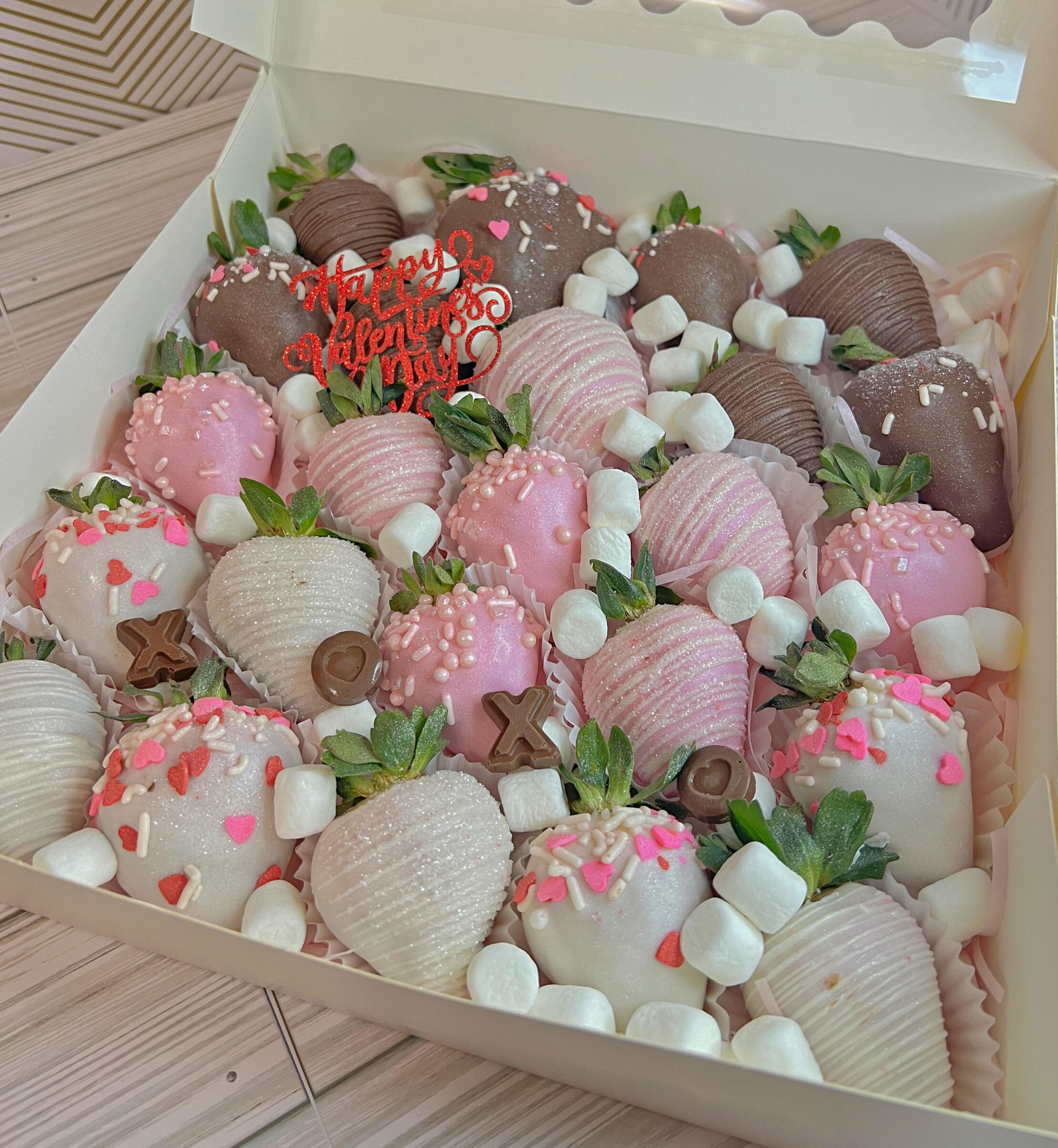 Delicious covered strawberries